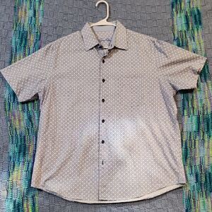 Tasso Elba Men's Geometric Patterned Shory Sleeve Shirt